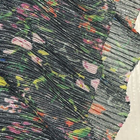 Anthropologie Vanessa Virginia Flutter Sleeve Top Sz XS Black Floral Ruffle - Picture 8 of 15